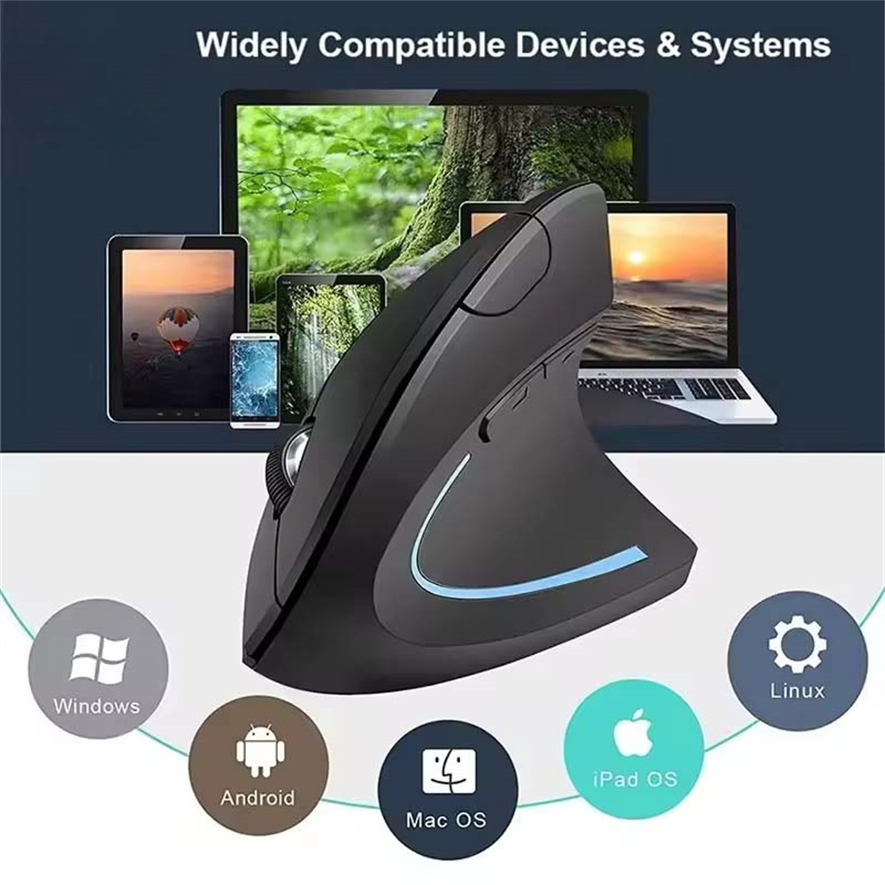 Ergonomic Mouse Vertical - Вертикальная мышь 2,4 ГГц, беспроводные оптические