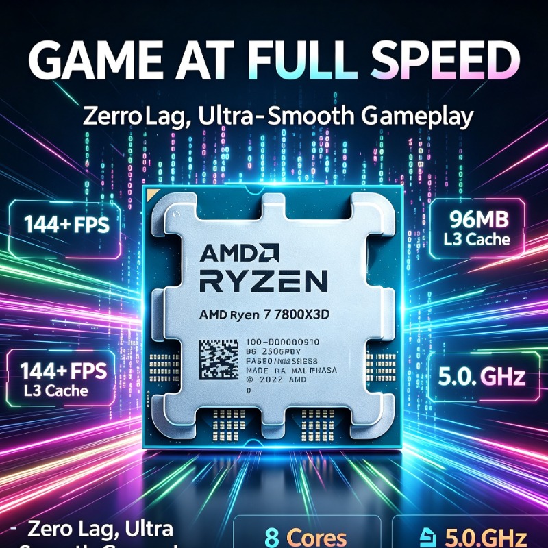 Amd Cpu Ryzen 7 - Игровой процессор Ryzen 7 7800X3D, 8-ядерный,