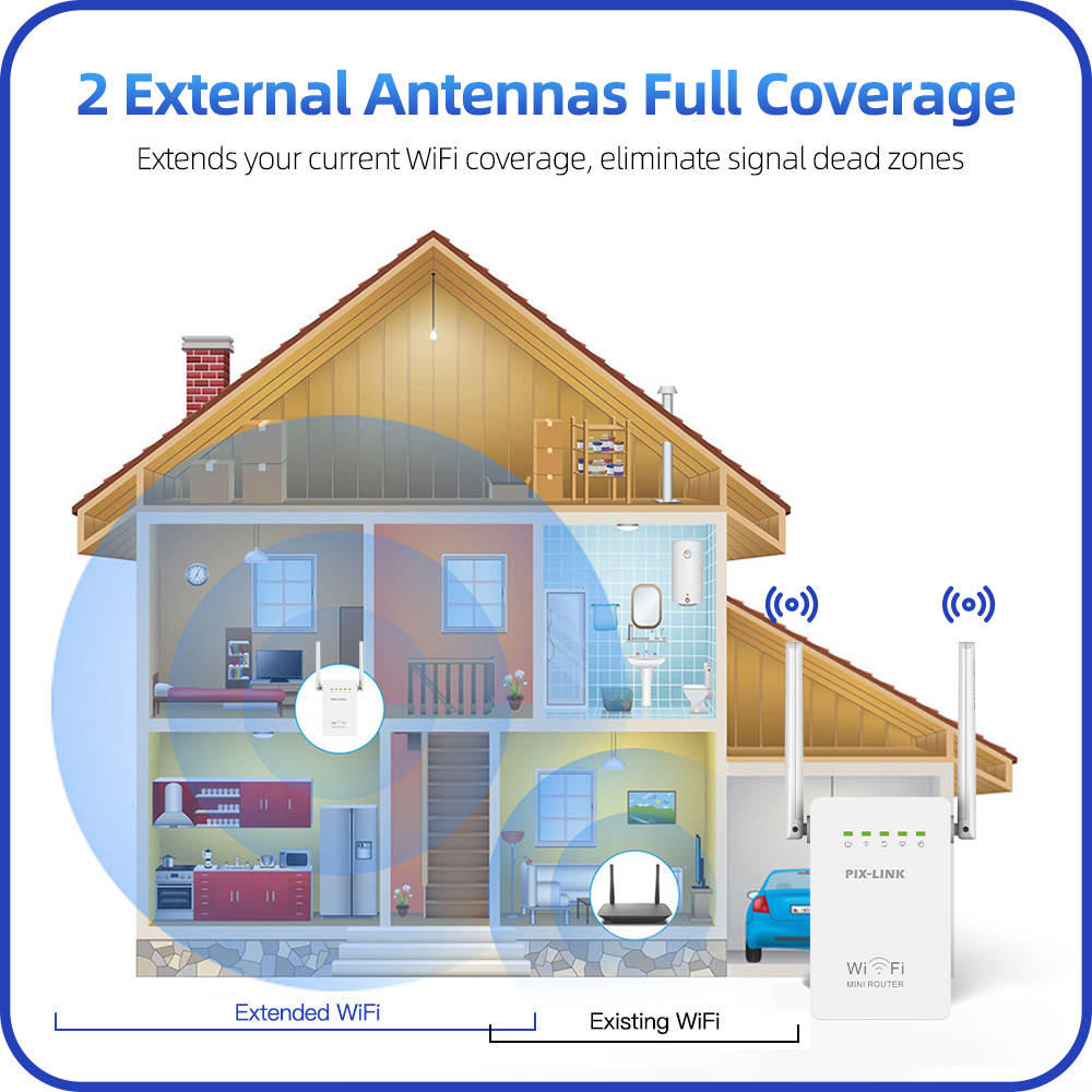 PIX-LINK WR02E Беспроводной по – обзор и цена Wifi Range Extender