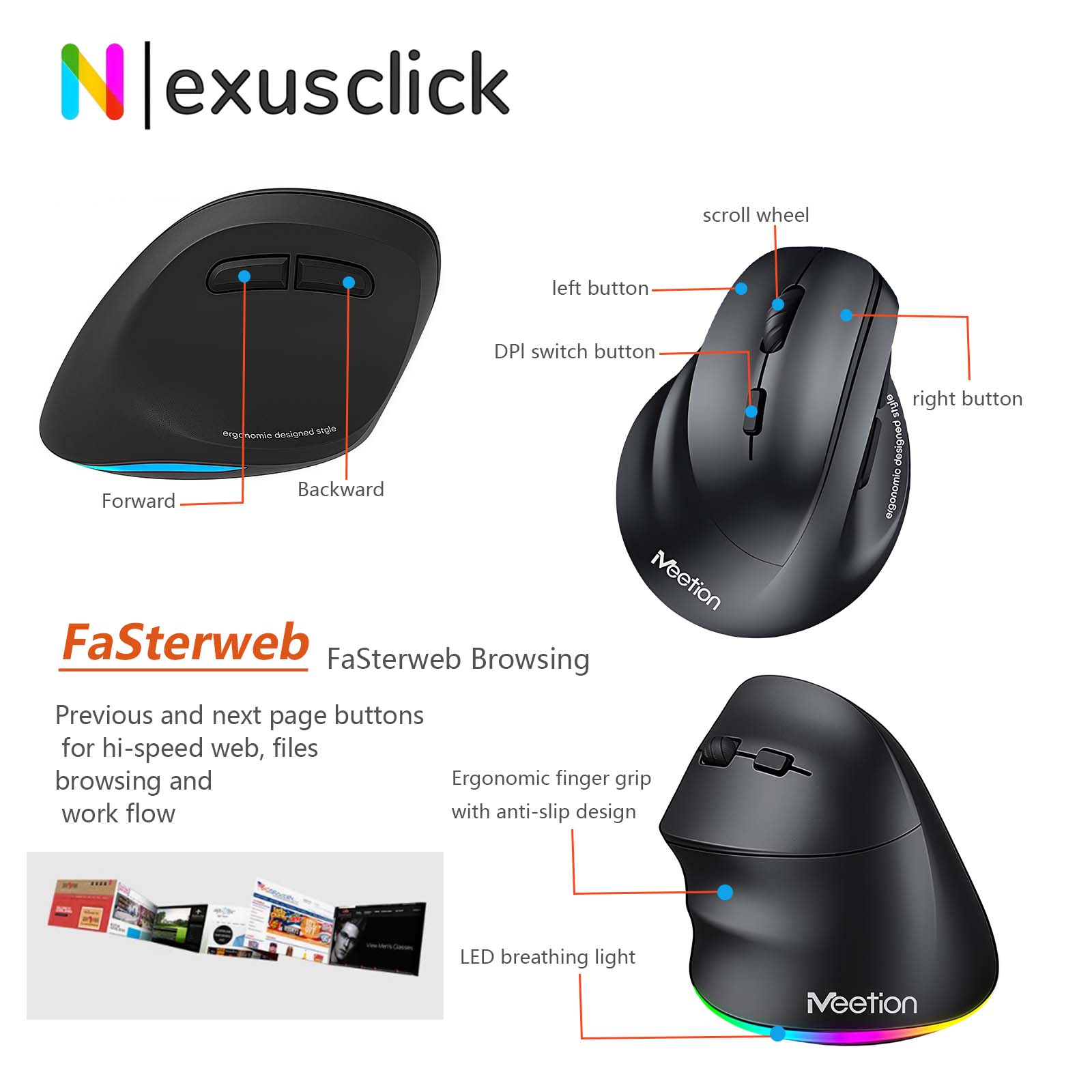 Беспроводная вертикальная эрго – обзор и цена Ergonomic Mouse Vertical