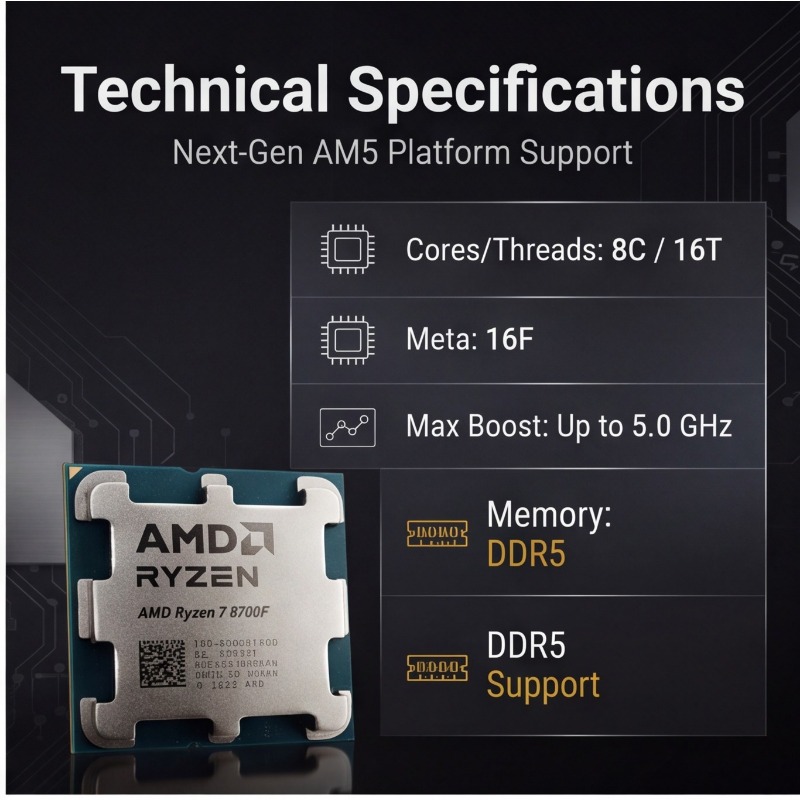 Процессор Ryzen 7 8700F, техно – обзор и цена Amd Cpu Ryzen 7